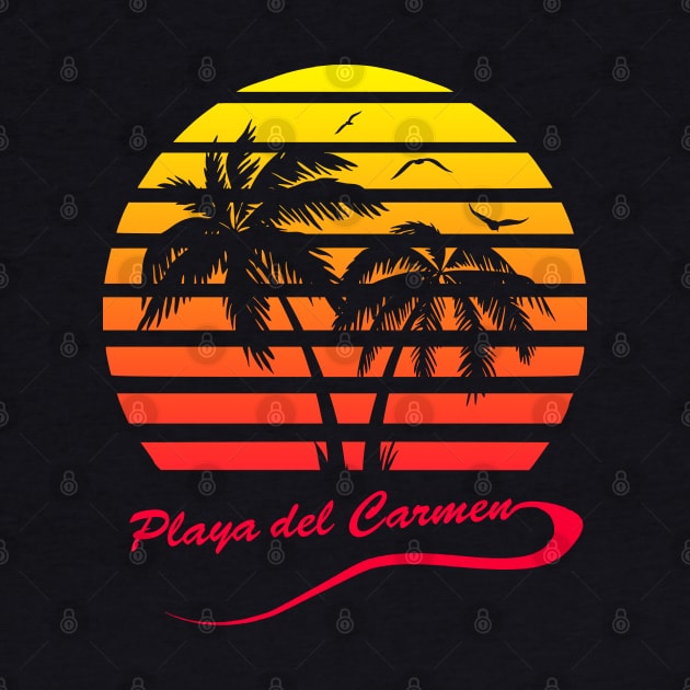 Playa del Carmen 80s Sunset by Nerd_art